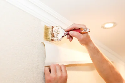 Pose de papier peint dans l'Aube — revêtements muraux et toiles de verre